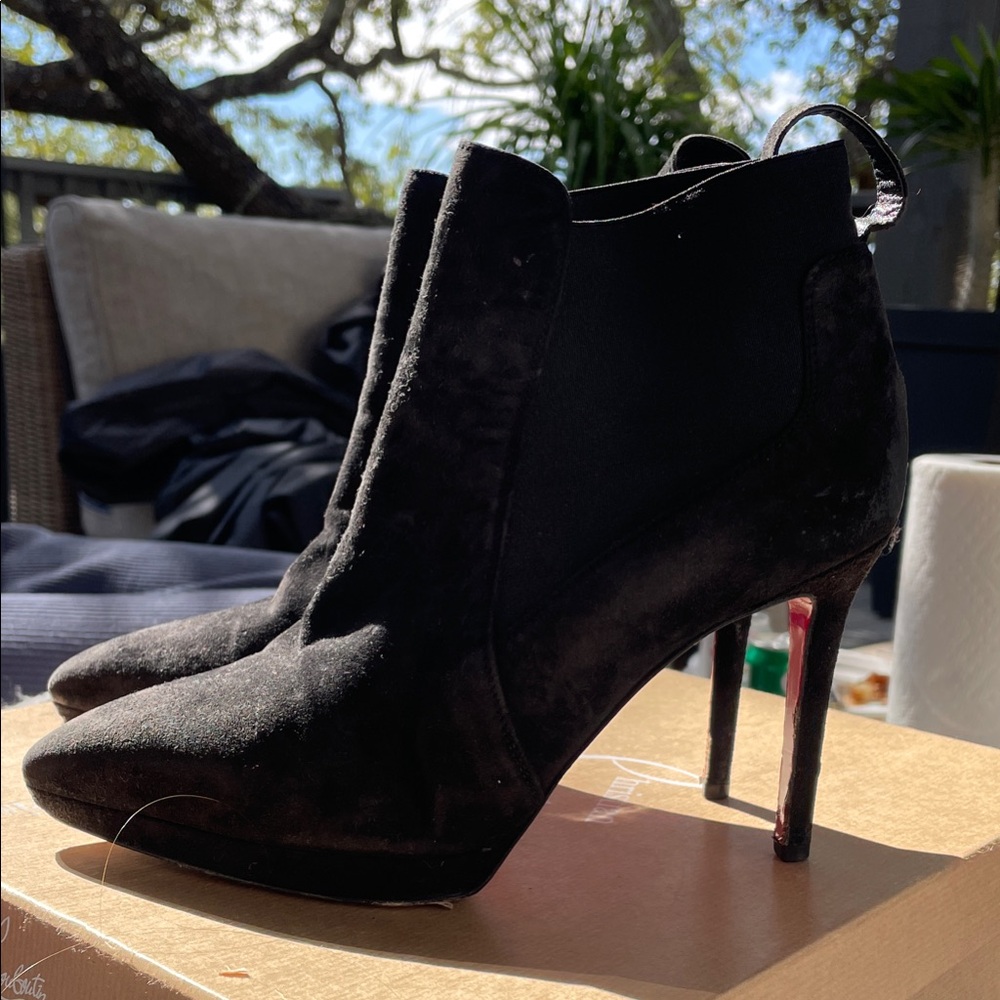 Christian Louboutin black booties